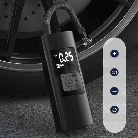 Bärbar elektrisk luftpump med LED