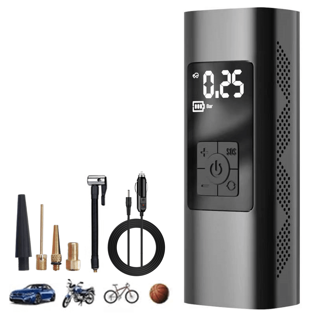 Bärbar elektrisk luftpump med LED