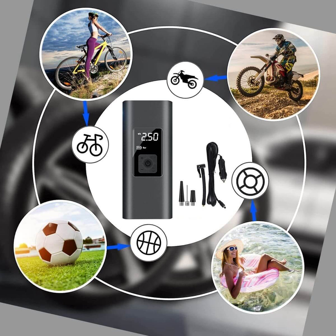 Bärbar elektrisk luftpump med LED