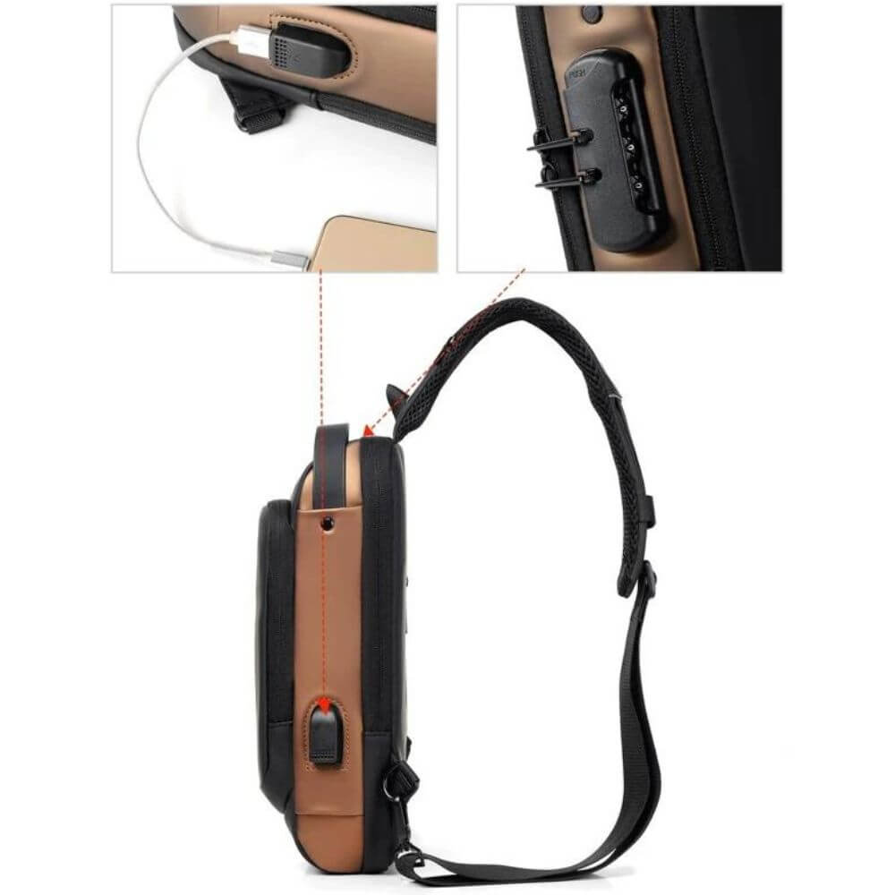 Mäns Anti-Stöld Slingväska