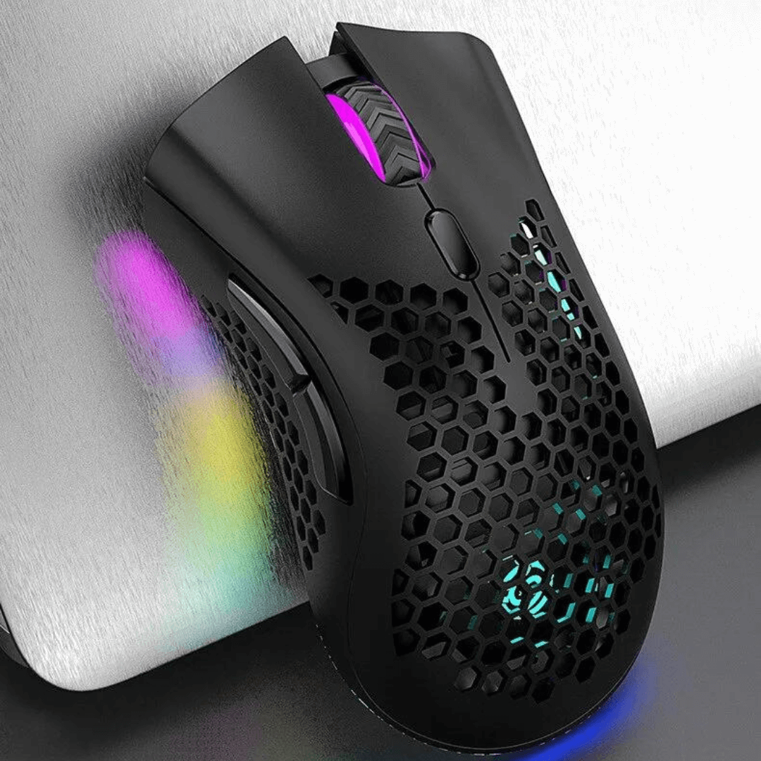 RGB Hexagon Trådlös Mus