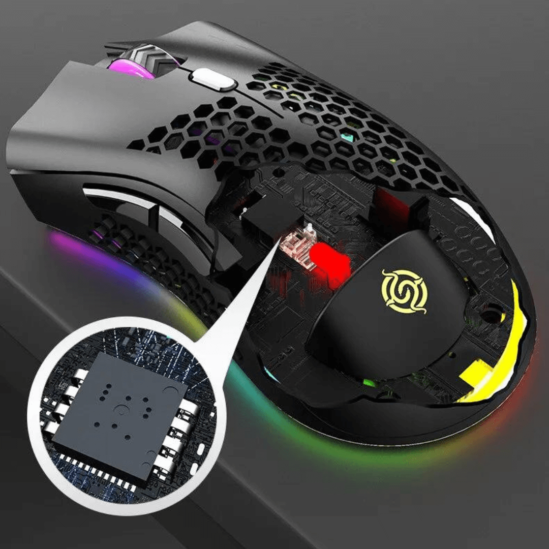 RGB Hexagon Trådlös Mus