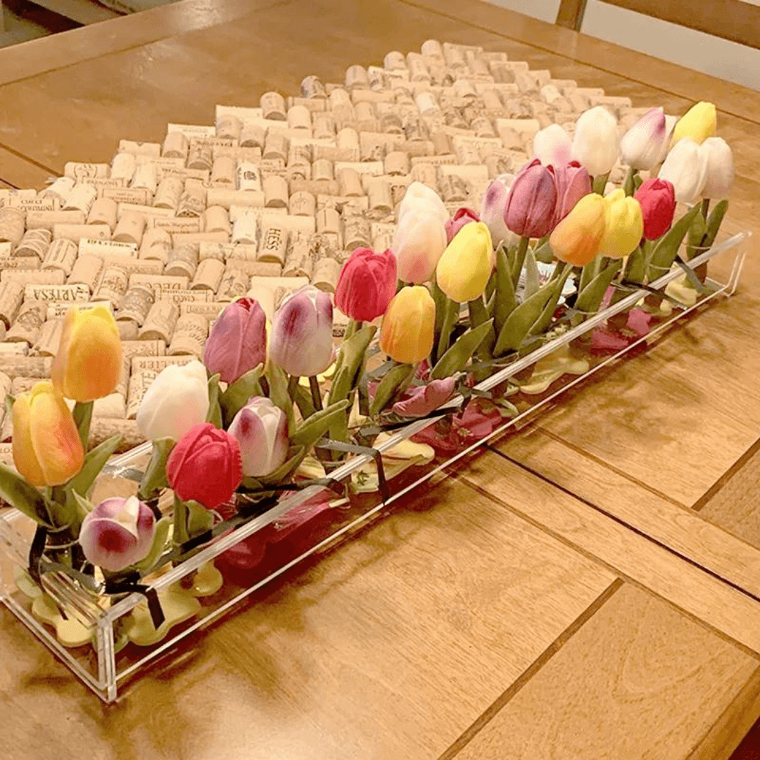 Transparent Rektangulär Blomvas