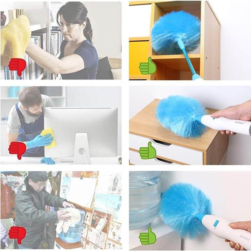 Elektrisk Spinnande Dammvippa