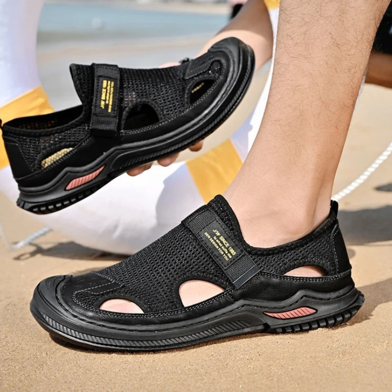 Herrs Stiliga Mesh Strand Sandaler