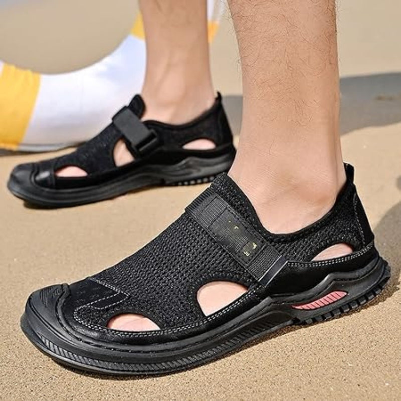 Herrs Stiliga Mesh Strand Sandaler