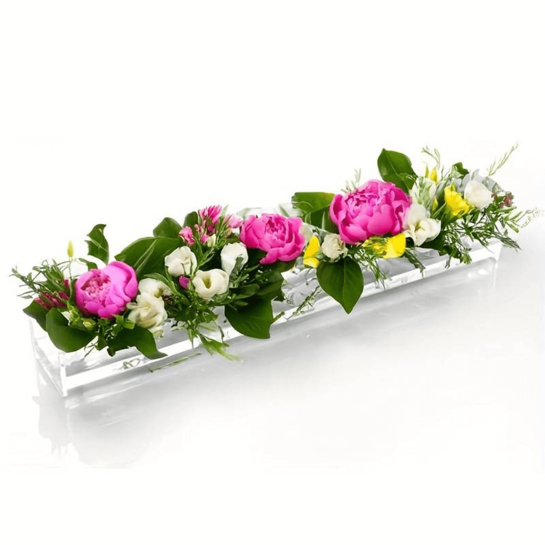 Transparent Rektangulär Blomvas