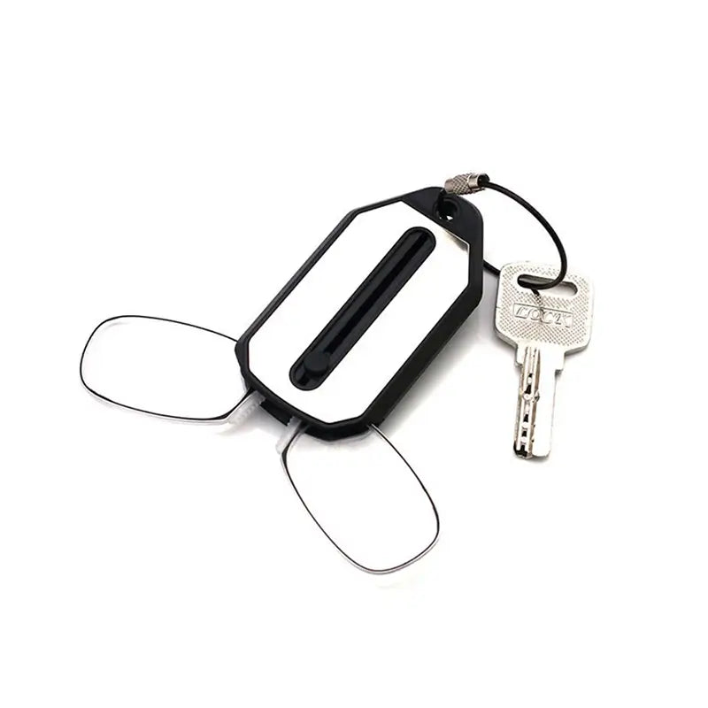 Nyckelring med läsglasögon med clips