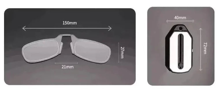 Nyckelring med läsglasögon med clips
