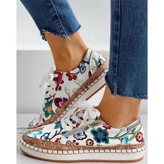 Floral Slip-On Sneakers