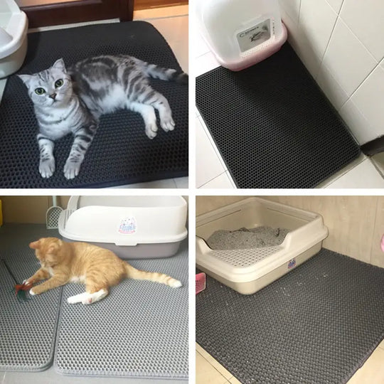 Dubbelskiktad Cat Litter Mat