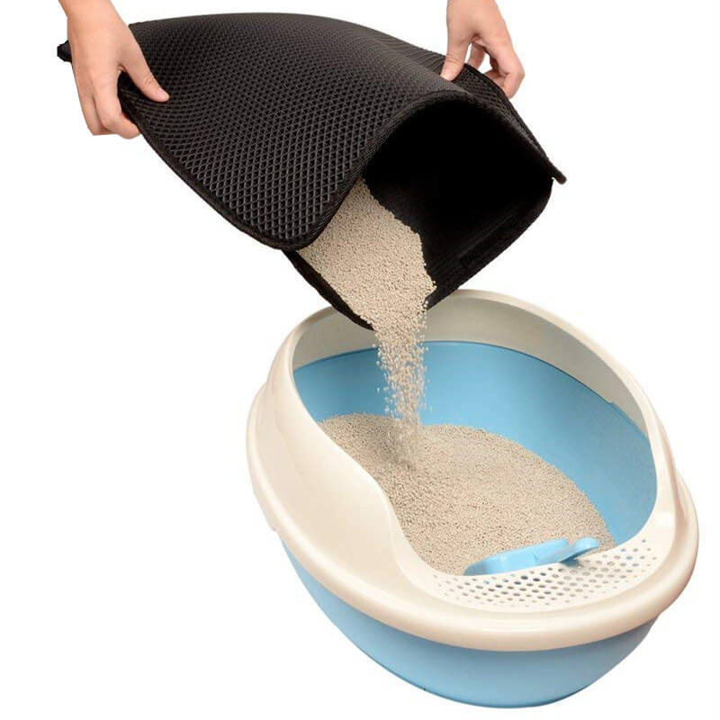 Dubbelskiktad Cat Litter Mat