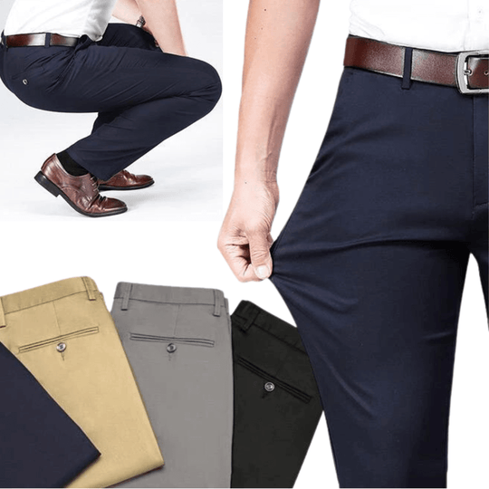 Herrar Stretchbara Höga Midja Slacks