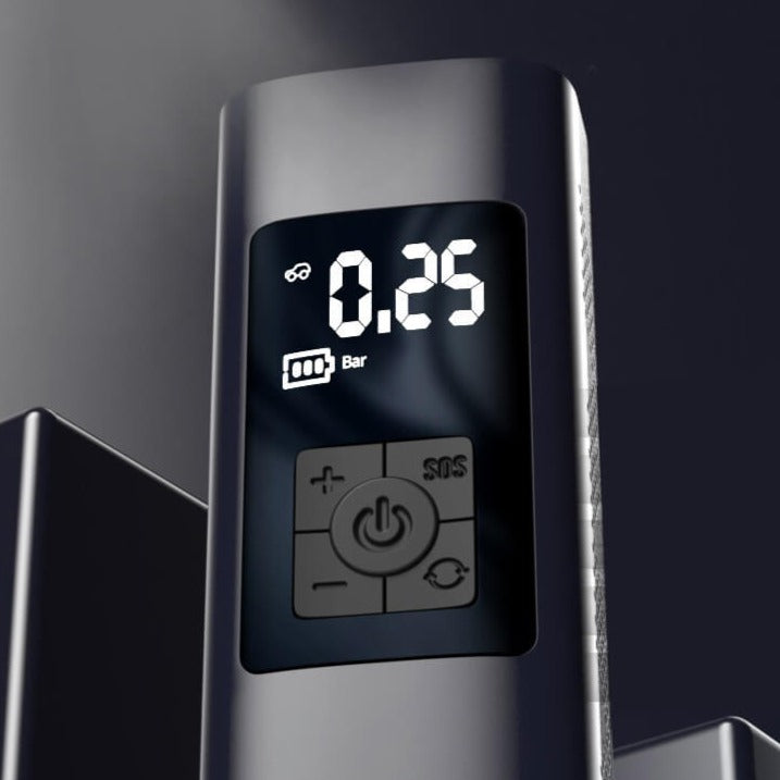 Bärbar elektrisk luftpump med LED