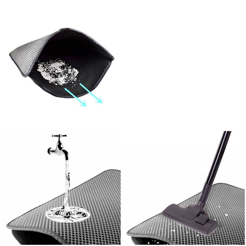 Dubbelskiktad Cat Litter Mat