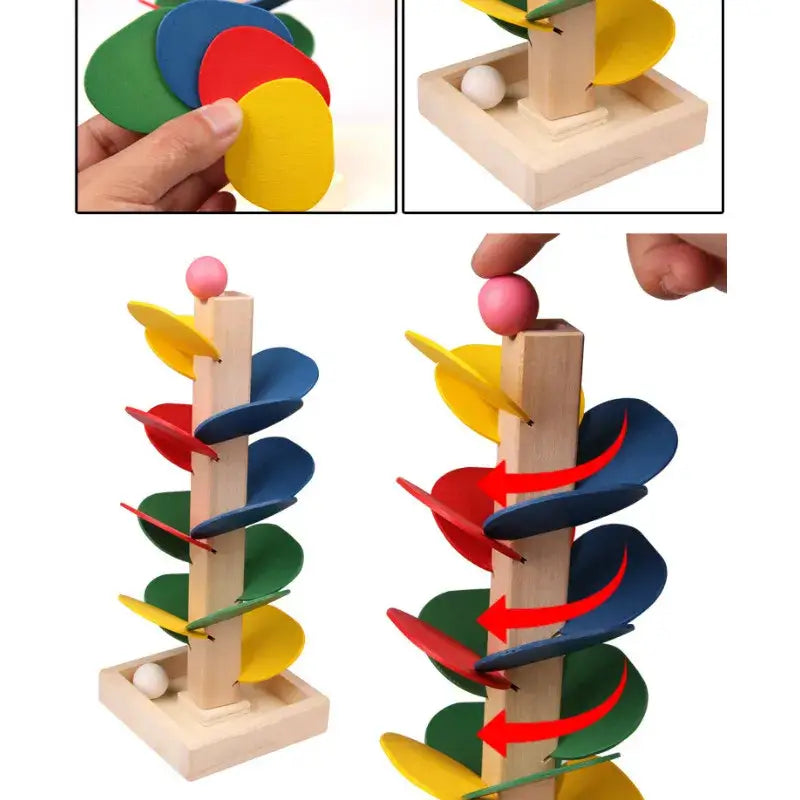 Regnbåge kaskadklättrande bollträd