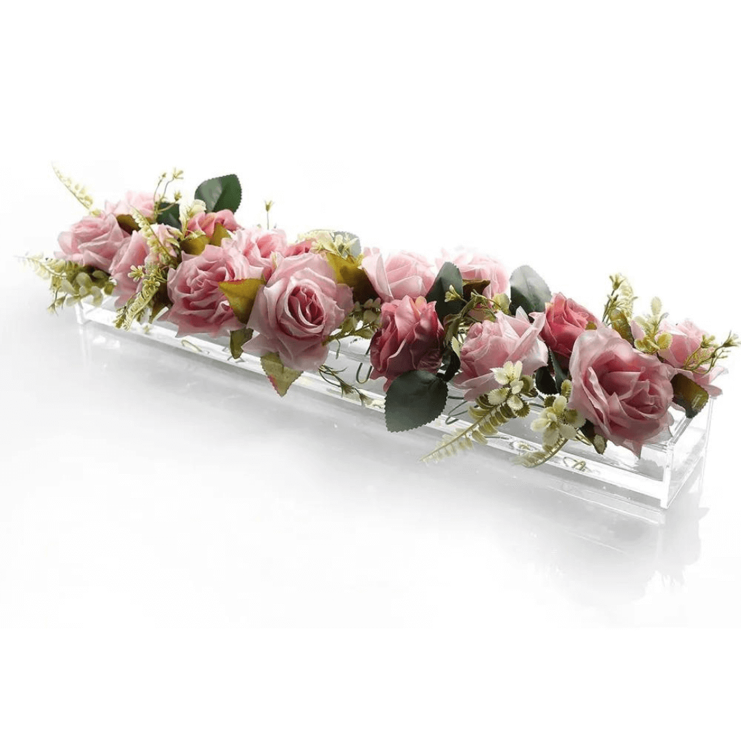 Transparent Rektangulär Blomvas