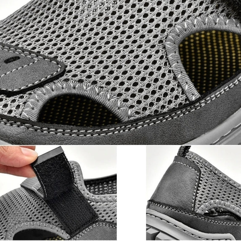 Herrs Stiliga Mesh Strand Sandaler