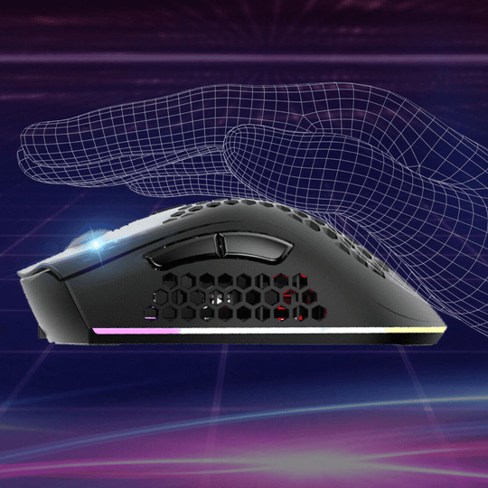 RGB Hexagon Trådlös Mus