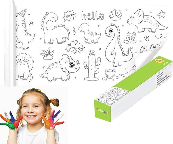 Barnens klisterfärgpapper på rulle