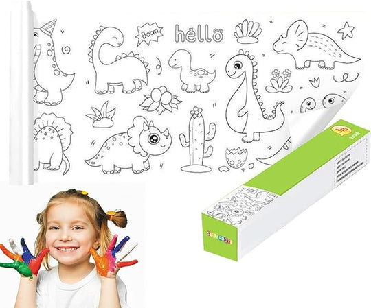 Barnens klisterfärgpapper på rulle