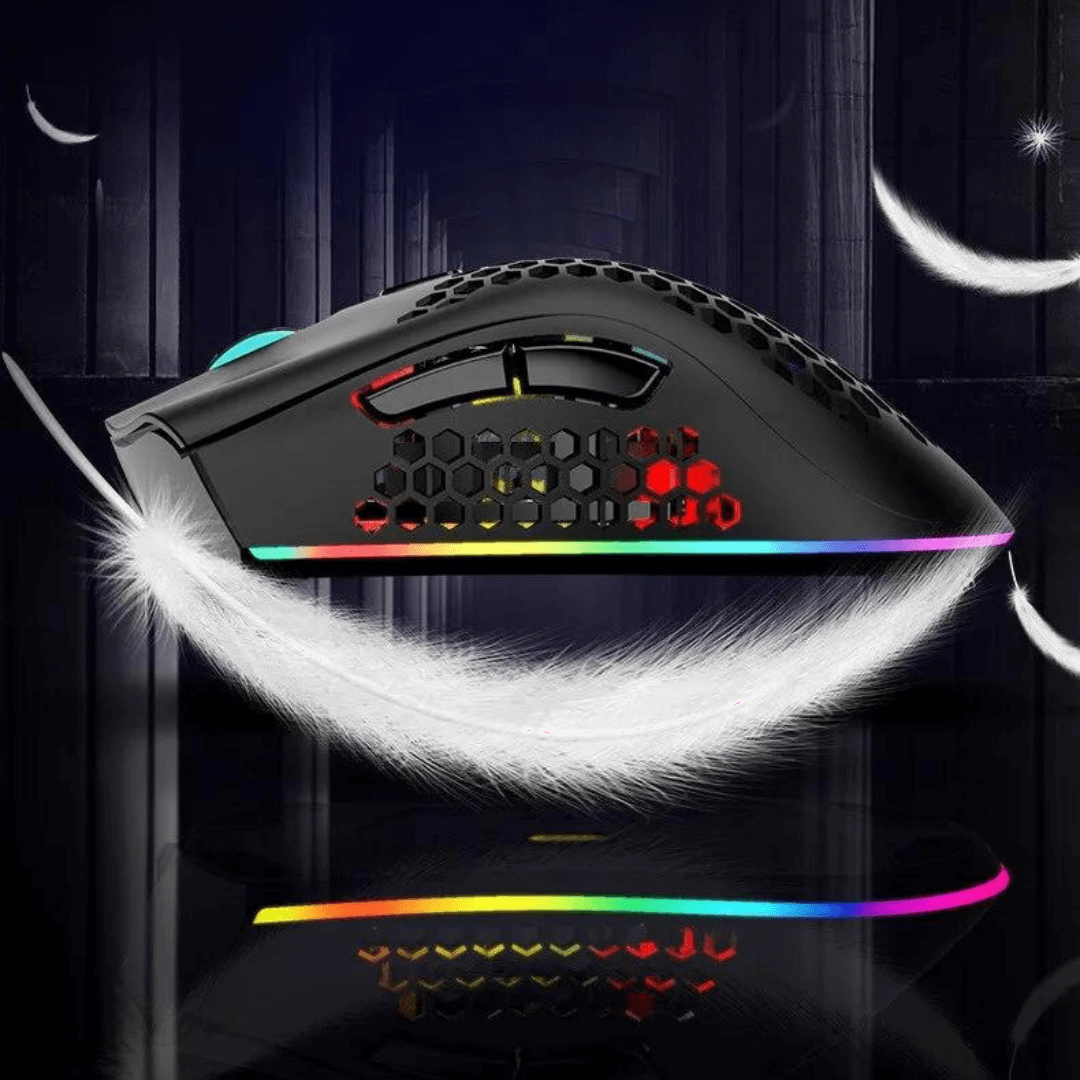 RGB Hexagon Trådlös Mus