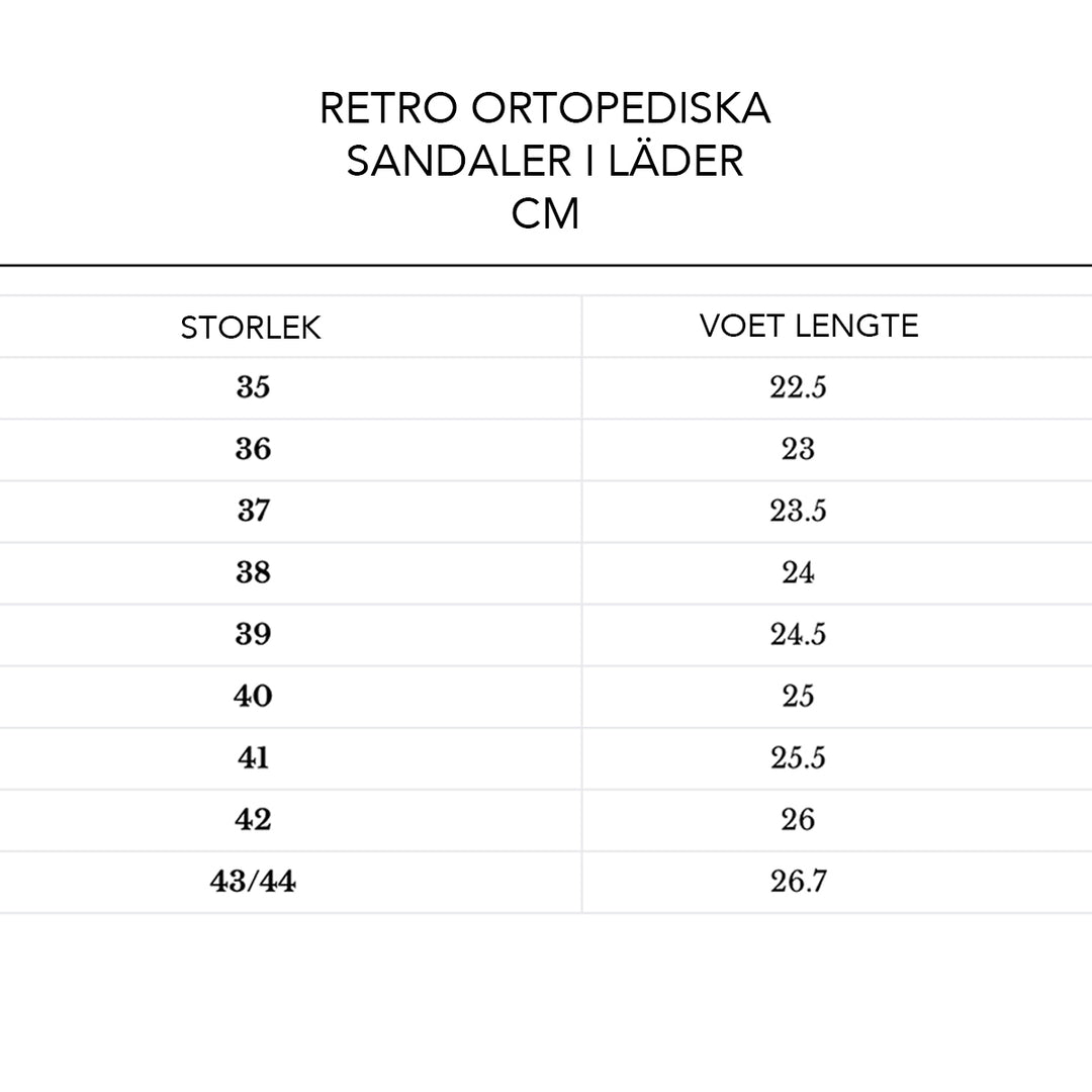 Retro ortopediska sandaler i läder