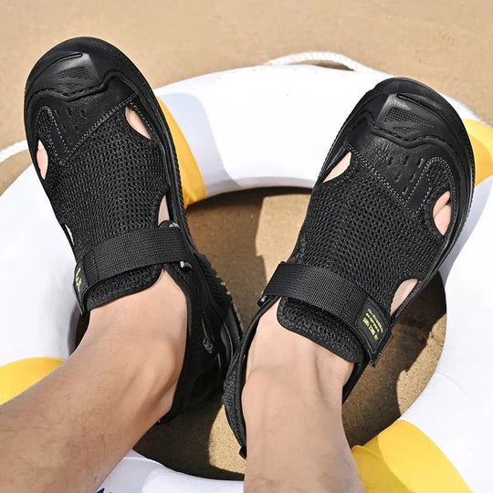 Herrs Stiliga Mesh Strand Sandaler