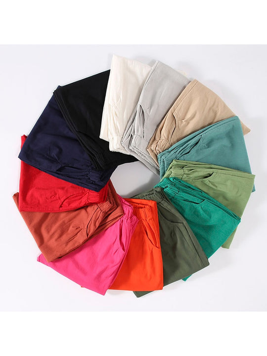 Dam elastiska midjbyxor