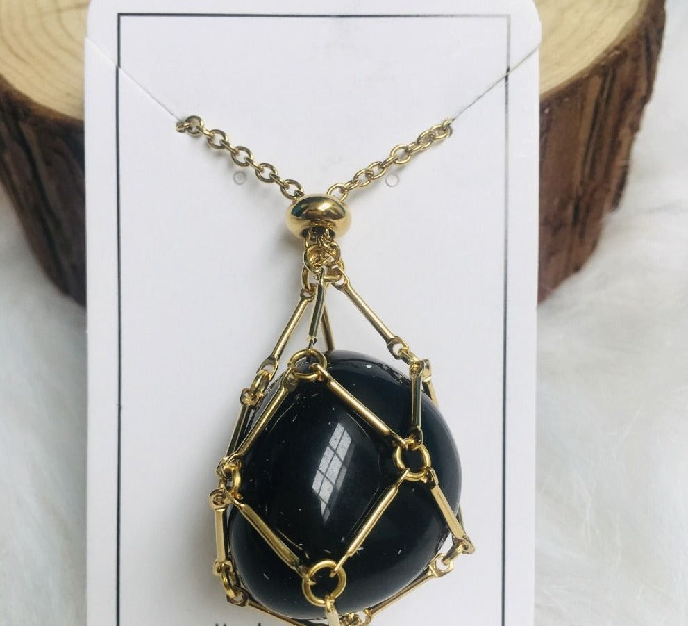 Justerbar Kristallburkhalsband