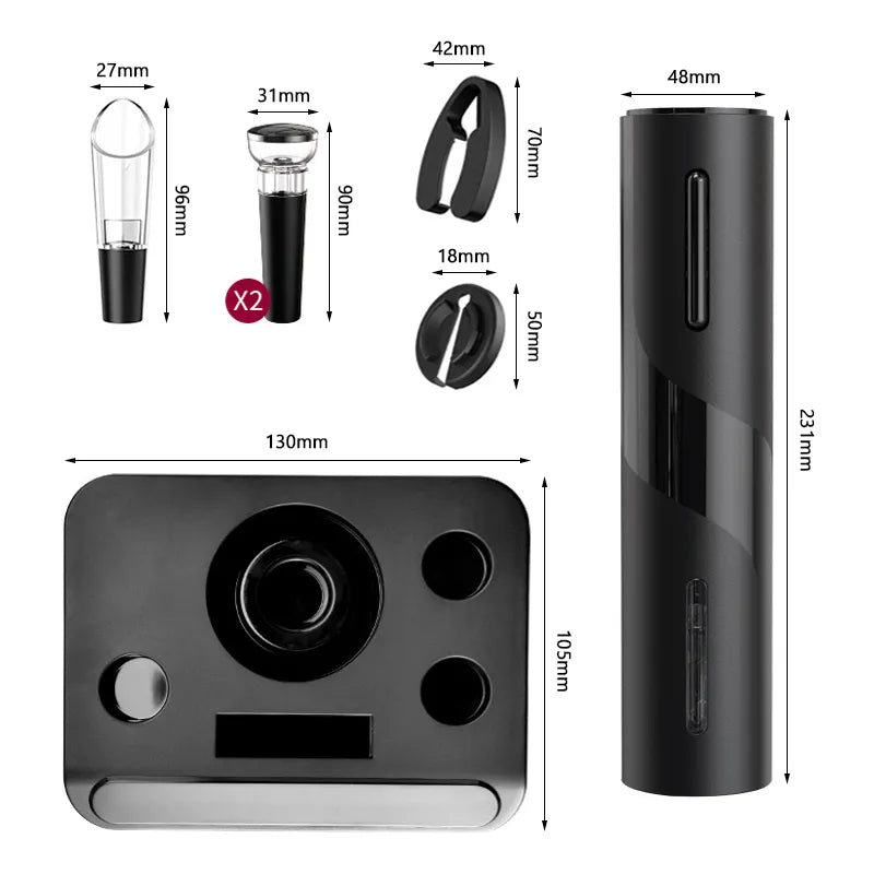 Elektrisk Vinkorköppnare Set