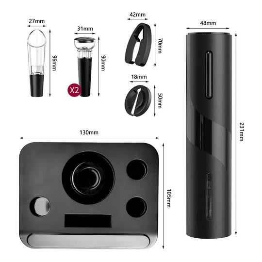 Elektrisk Vinkorköppnare Set