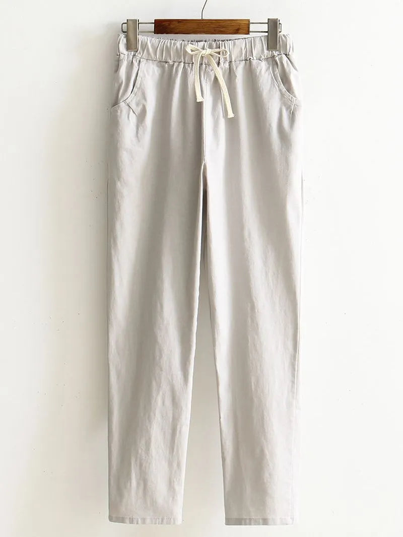 Dam elastiska midjbyxor