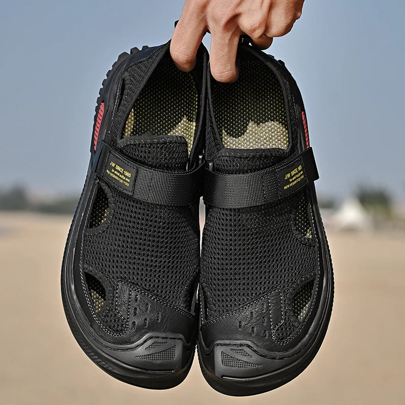 Herrs Stiliga Mesh Strand Sandaler