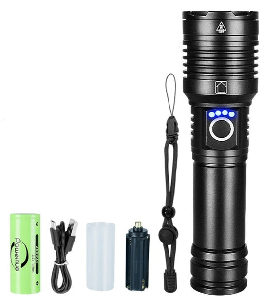 Portabel XHP220 Ultraljus Ficklampa