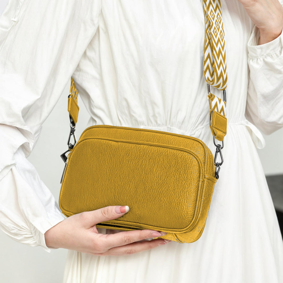 Crossbody-väska i läder av hög kvalitet