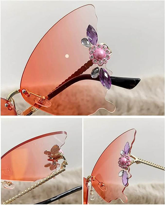 Kristallfjärilssolglasögon