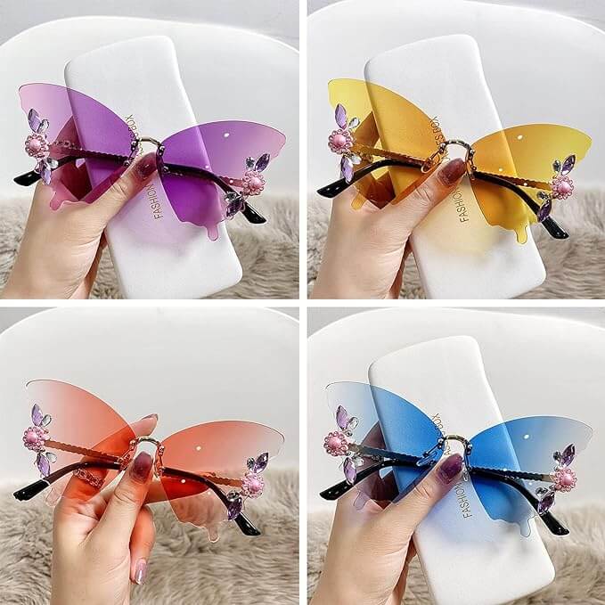 Kristallfjärilssolglasögon