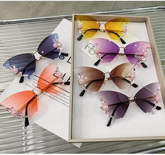 Kristallfjärilssolglasögon