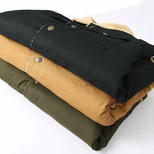 Herrjacka i plysch Thicken Wool