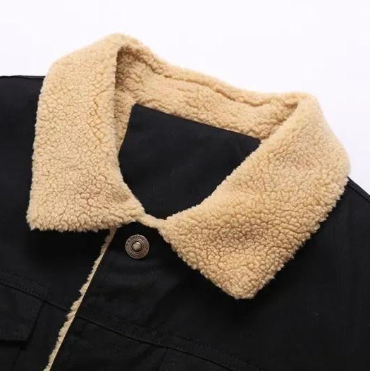 Herrjacka i plysch Thicken Wool