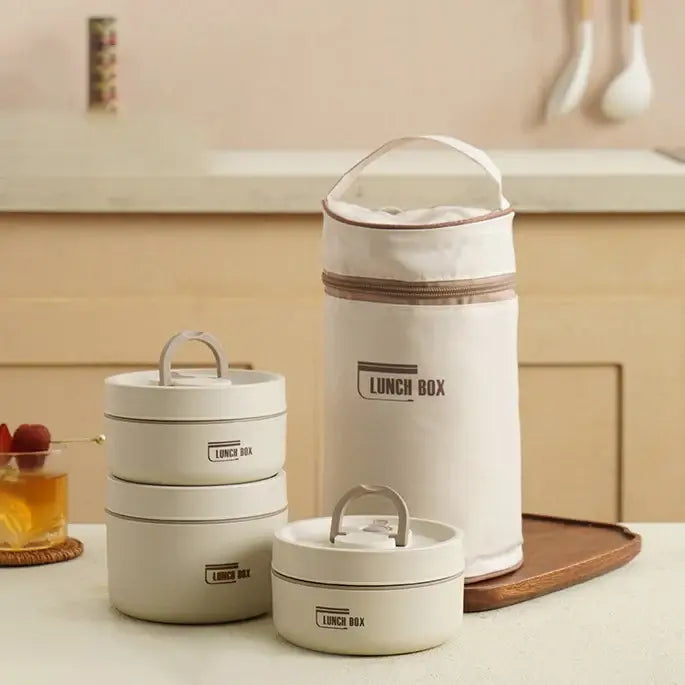 Transportabel isolerad lunchbehållaruppsättning