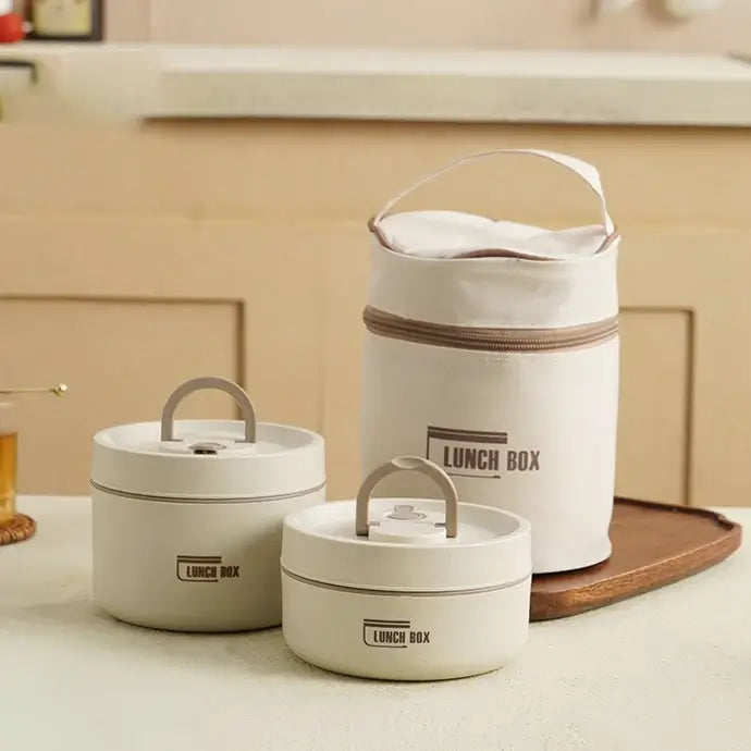 Transportabel isolerad lunchbehållaruppsättning
