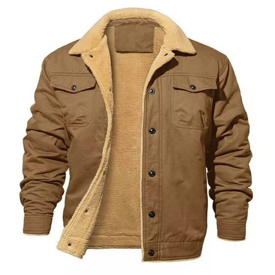 Herrjacka i plysch Thicken Wool