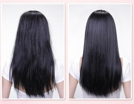 Hårplättare och lockborste