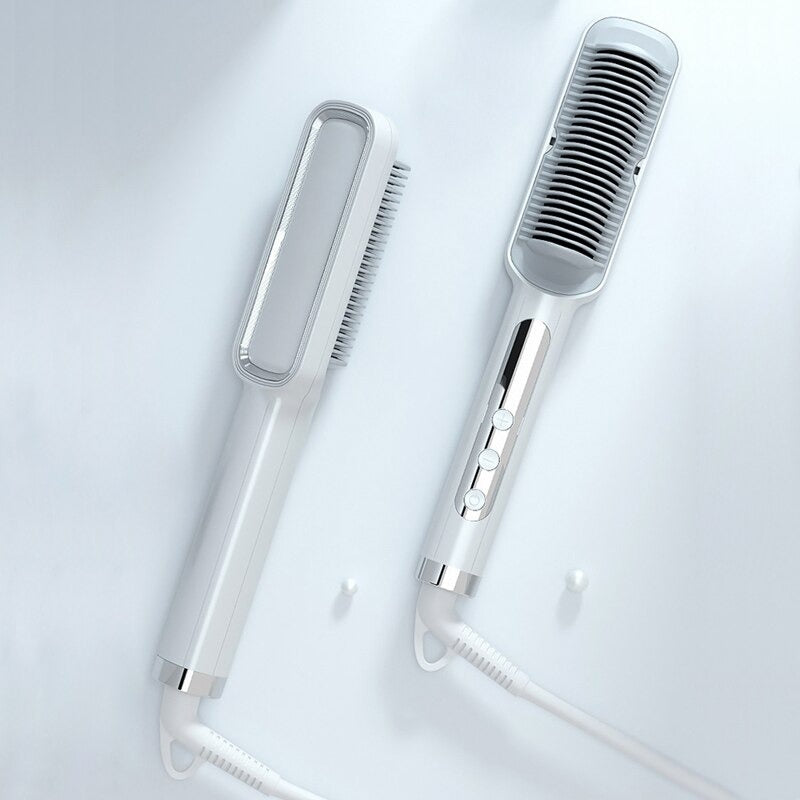 Hårplättare och lockborste