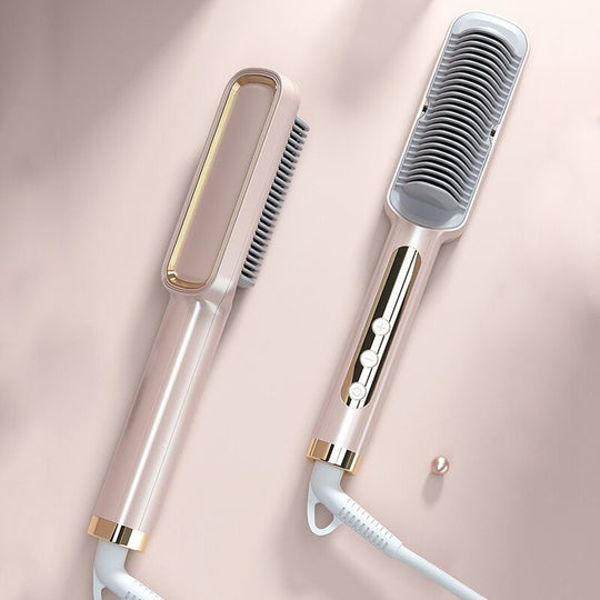 Hårplättare och lockborste