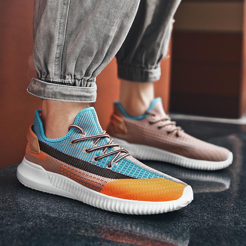 Sneakers för män i vävt mesh