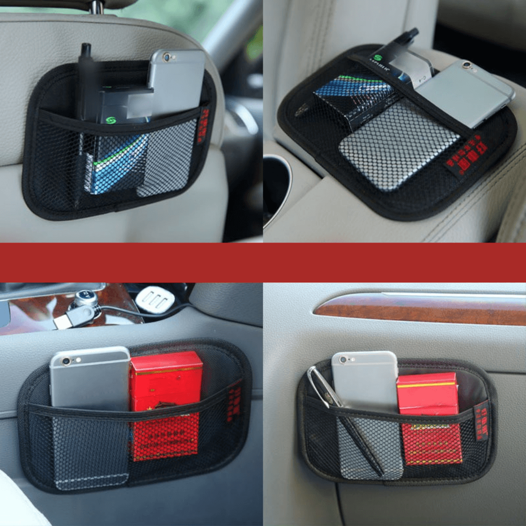 Läder Mesh Car Organizer