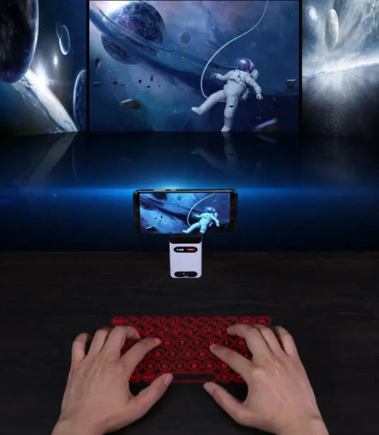 Bärbar Tangentbordsprojektor